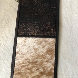 Cute hair on hide wallet